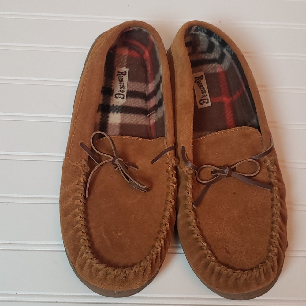 Roebuck & company men's suede slippers 13 - Picture 2 of 6